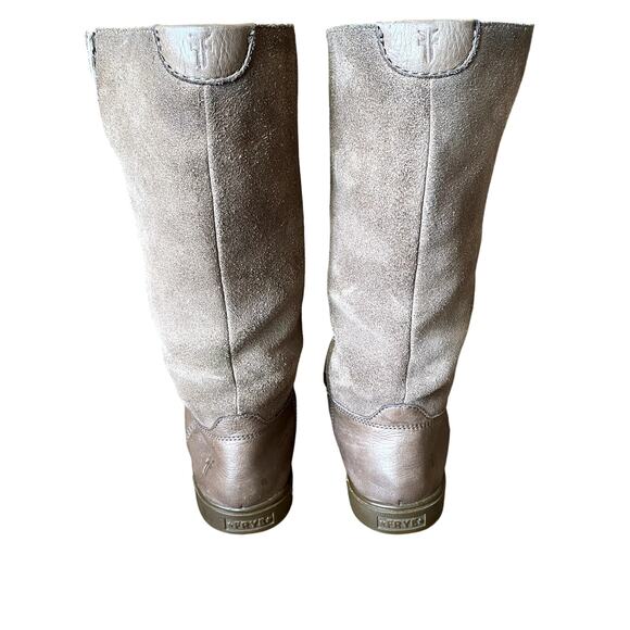 FRYE Gemma Shearling Tall Boots Brown Women's 6.5M Shearling Core Modern Rustic - Picture 6 of 13